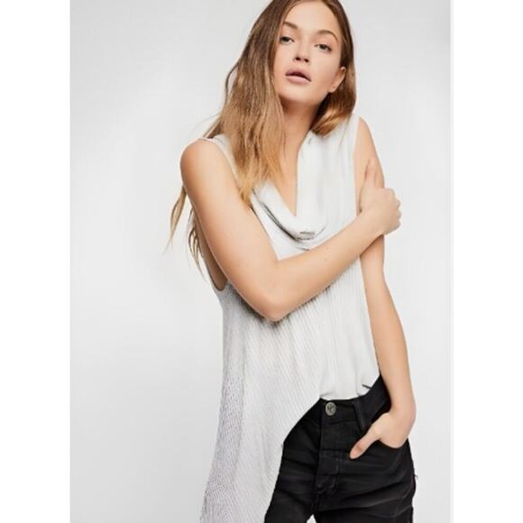 We The Free People Swing It Thermal Cowl Neck Tank Size XS Gray - Picture 1 of 5